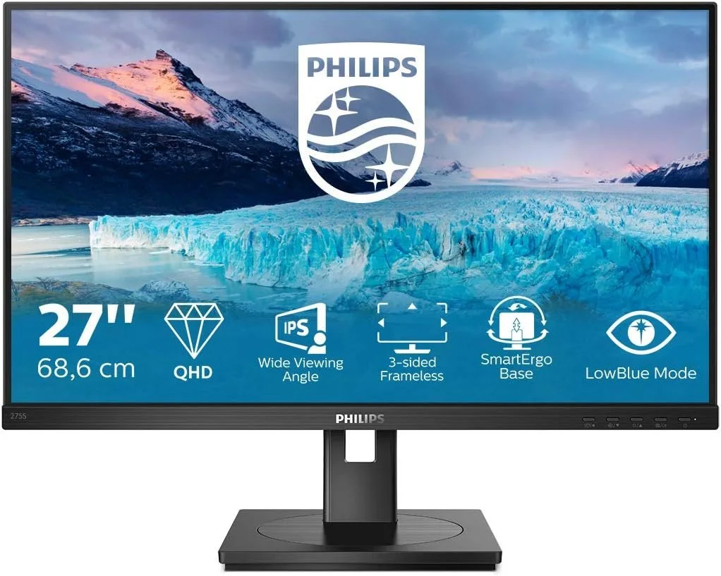 Philips PHI-275S1AE PHILIPS MONITOR 27" 275S1AE IPS QHD 2K LED 75HZ DVI-D DP HDMI HAS PIVOT VESA SPK