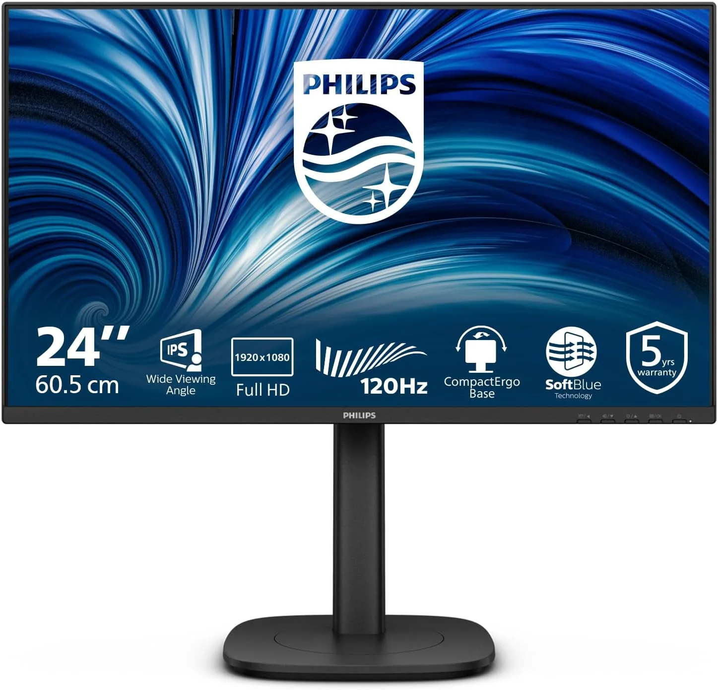 Philips PHI-24B2N3200J PHILIPS MONITOR 23.8" 24B2N3200J IPS FHD LED 120HZ VGA DP 1.2 HDMI 1.4 HAS PIVOT VESA SPK