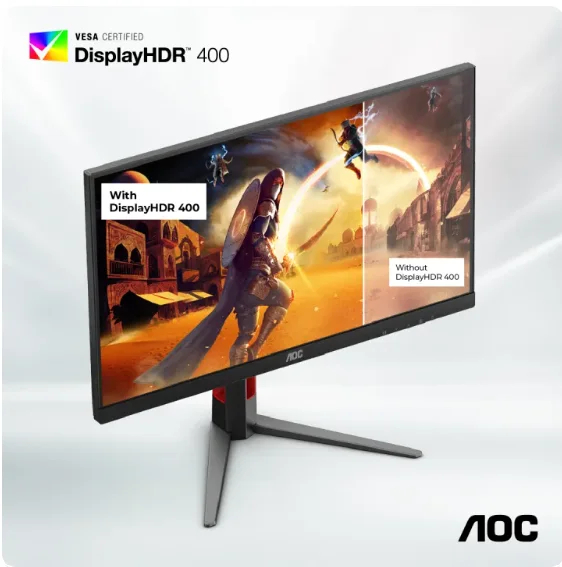 AOC PHI-Q27G4/D AOC MONITOR 27" Q27G4/D FAST IPS QHD 2K LED GAMING 200HZ HDMI 2.0 DP 1.4 HAS PIVOT SWIVEL VESA view 2