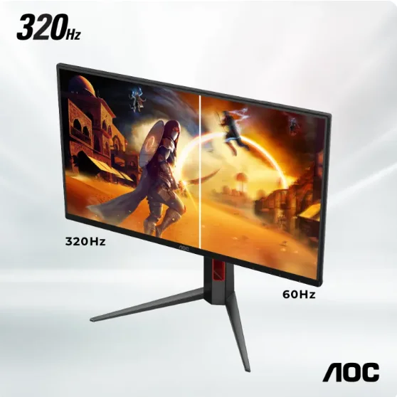 AOC PHI-Q25G4S AOC MONITOR 24.5" Q25G4S FAST IPS QHD 2K LED GAMING 320HZ 0.3MS HDMI 2.1x2 DP 1.4 VESA HDR 400 view 2