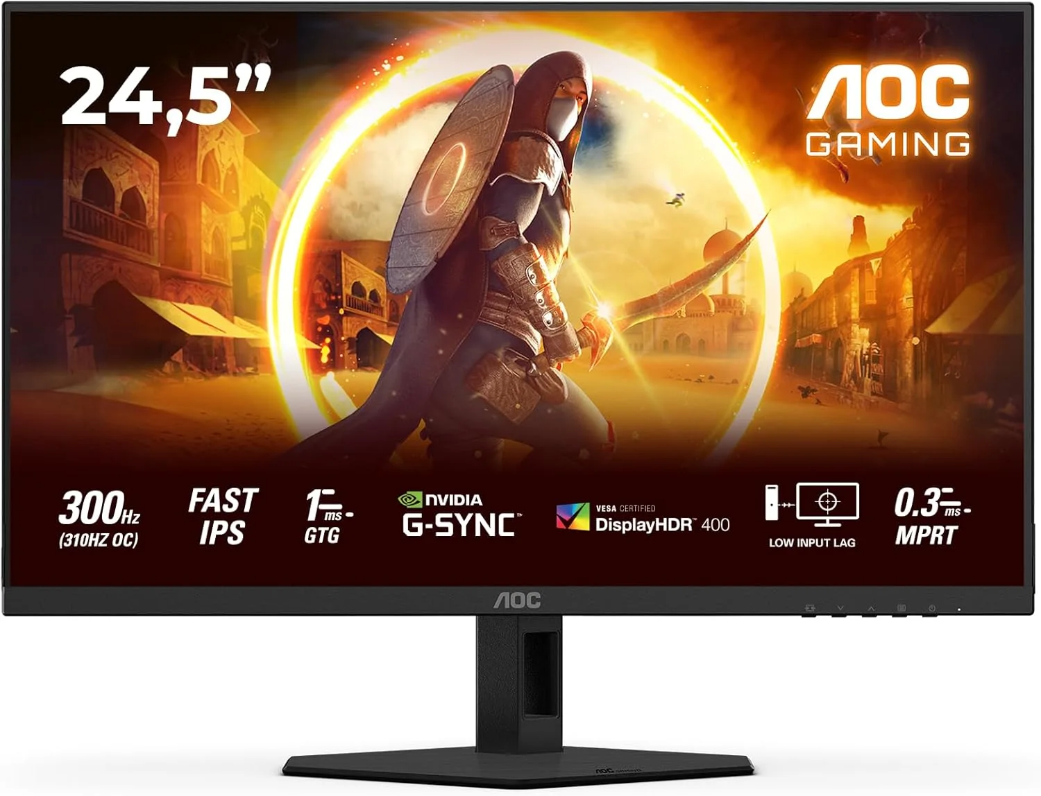 AOC PHI-25G4S AOC MONITOR 24.5" 25G4S FAST IPS FHD LED GAMING 310HZ OC HDMI 2.0 x 2 DP 1.4 HAS PIVOT VESA