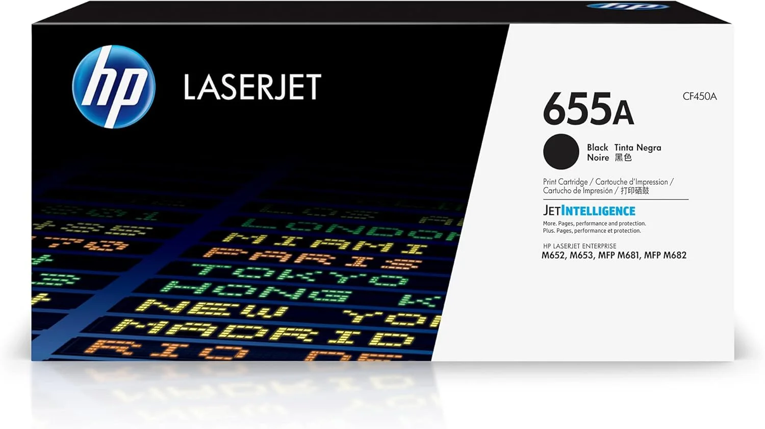 Hp 655A Black LaserJet Toner Cartridge HP 655A Original Laser Toner Cartridge - Black - 1 Each - 12500 Pages