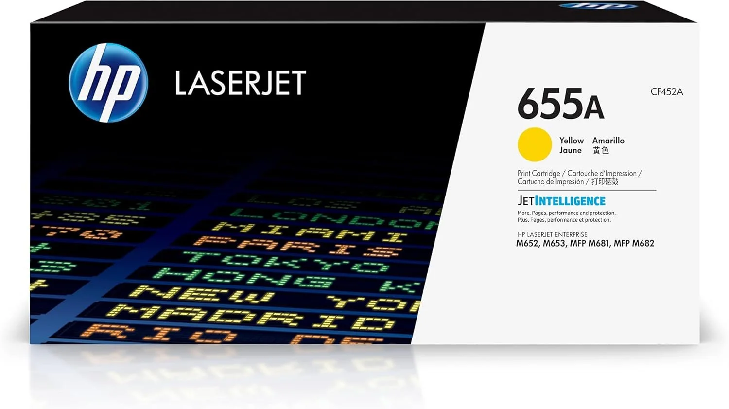 Hp 655A Yellow LaserJet Toner Cartridge HP 655A Original Laser Toner Cartridge - Yellow - 1 Each - 10500 Pages