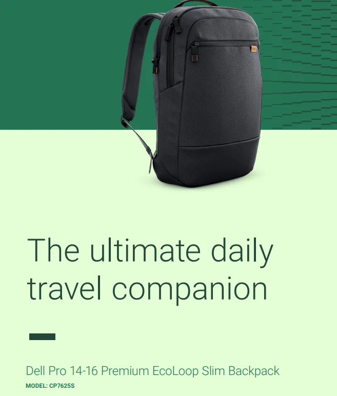 Dell 460-BDXJ Dell EcoLoop Premier Slim Backpack 14-16 - CP7625S