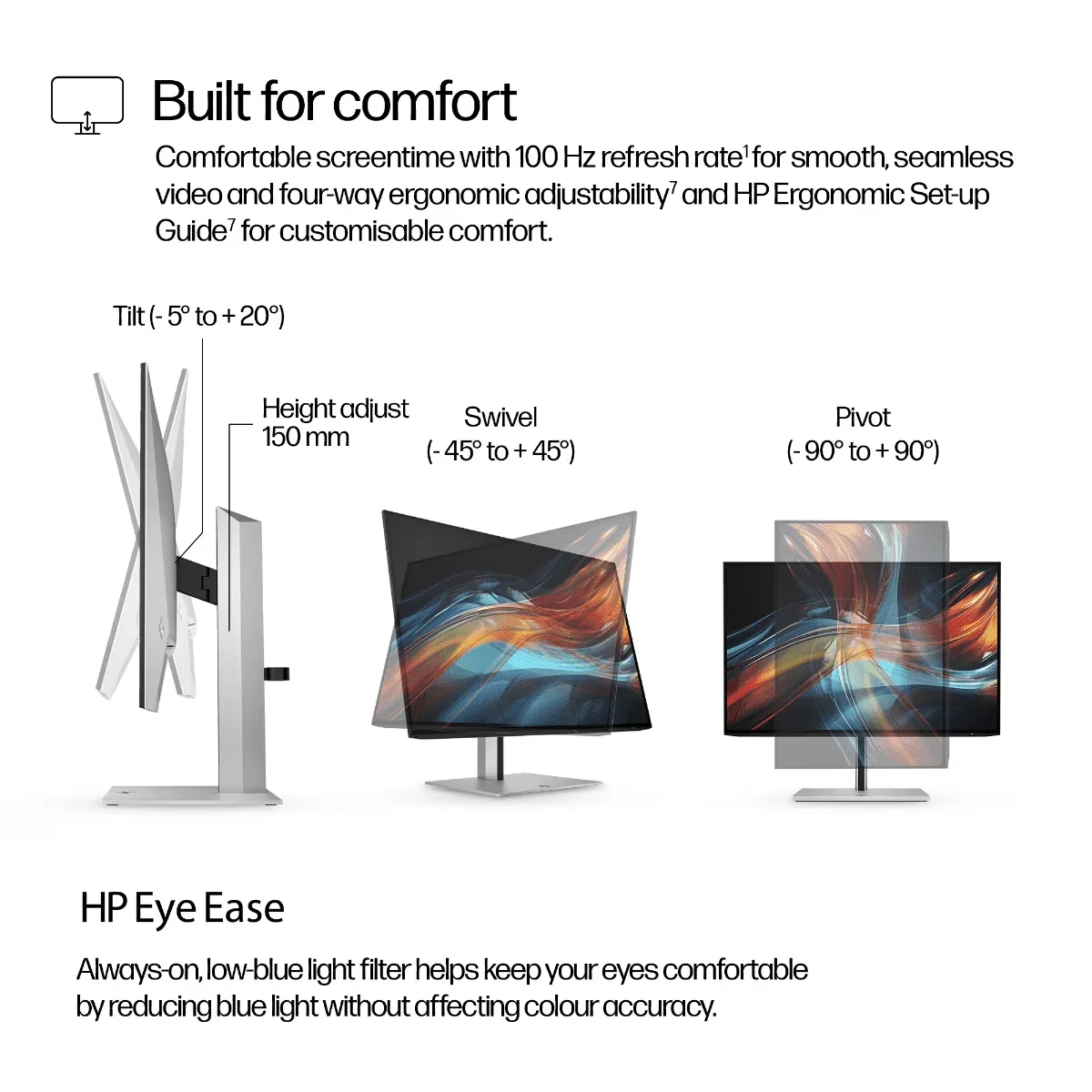 HP 8Y2F7AA HP S7 Pro 724pu WUXGA MNTR view 2