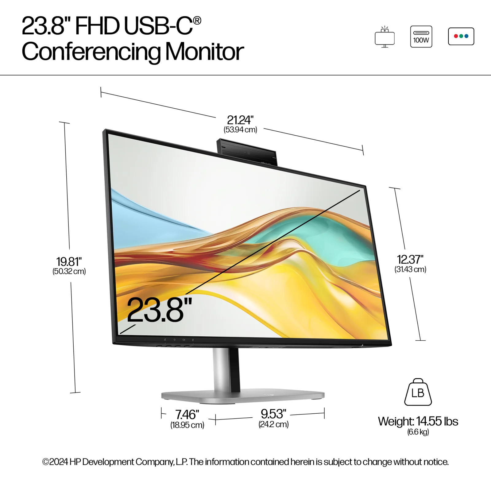 HP 9E0G9UT HP S5 Pro 524pm FHD USB-C Conf