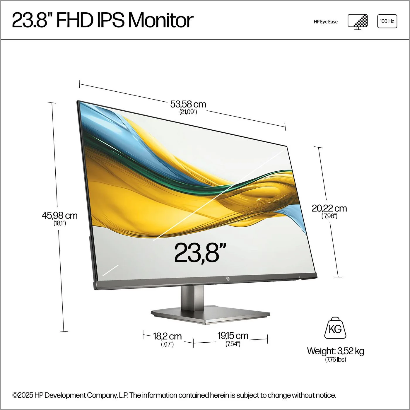 HP B11W5AT HP Series 5 23.8 inch FHD Monitor - 524da