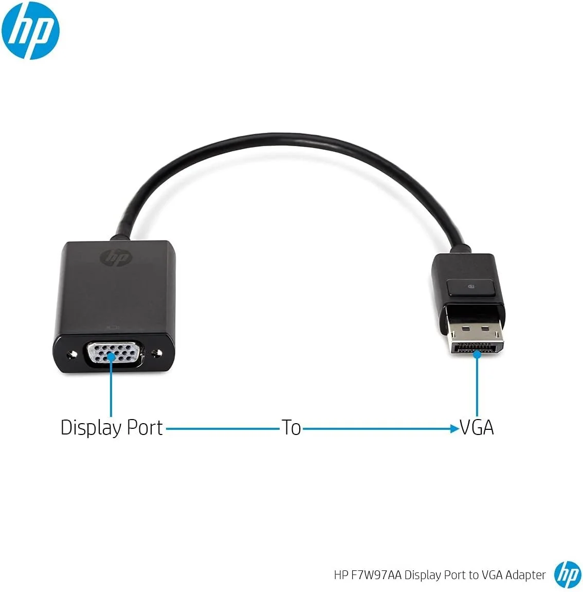 HP DISPLAY PORT TO VGA ADAPTER view 2