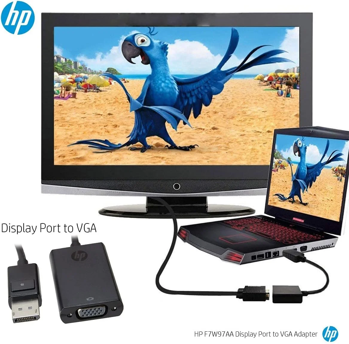 HP DISPLAY PORT TO VGA ADAPTER view 4