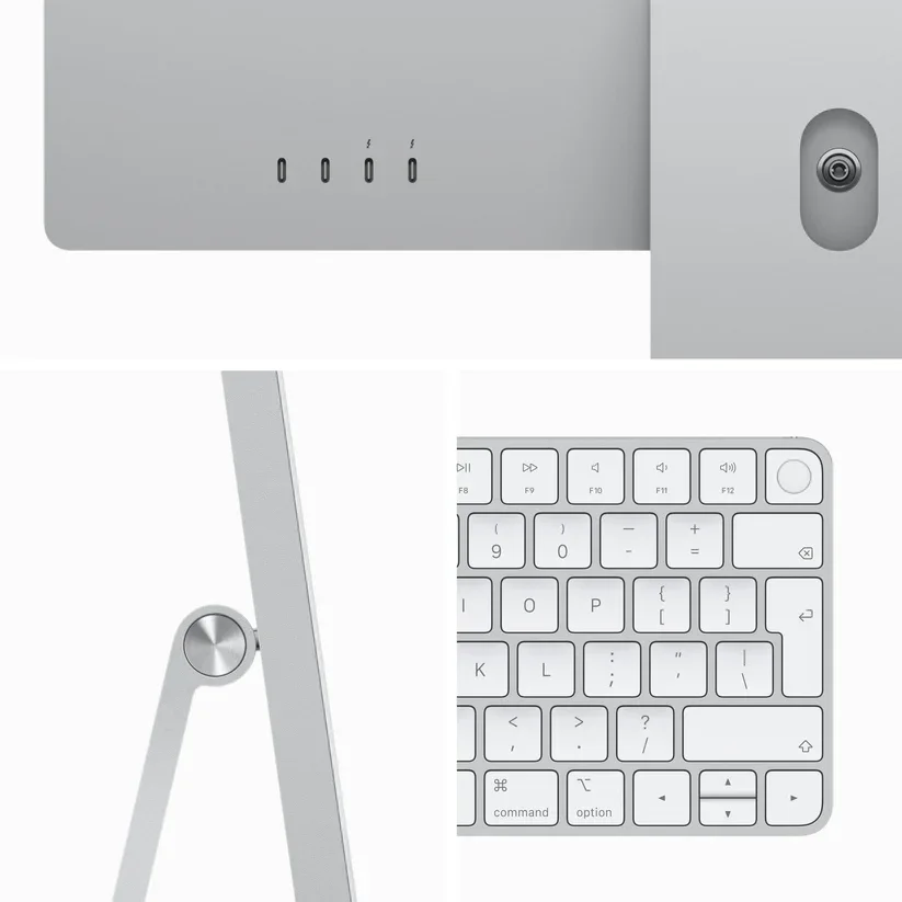 Apple MQR93ZP/A 24-inch iMac with Retina 4.5K display: Apple M3 chip with 8‑core CPU and 8‑core GPU, 256GB SSD - Silver view 2