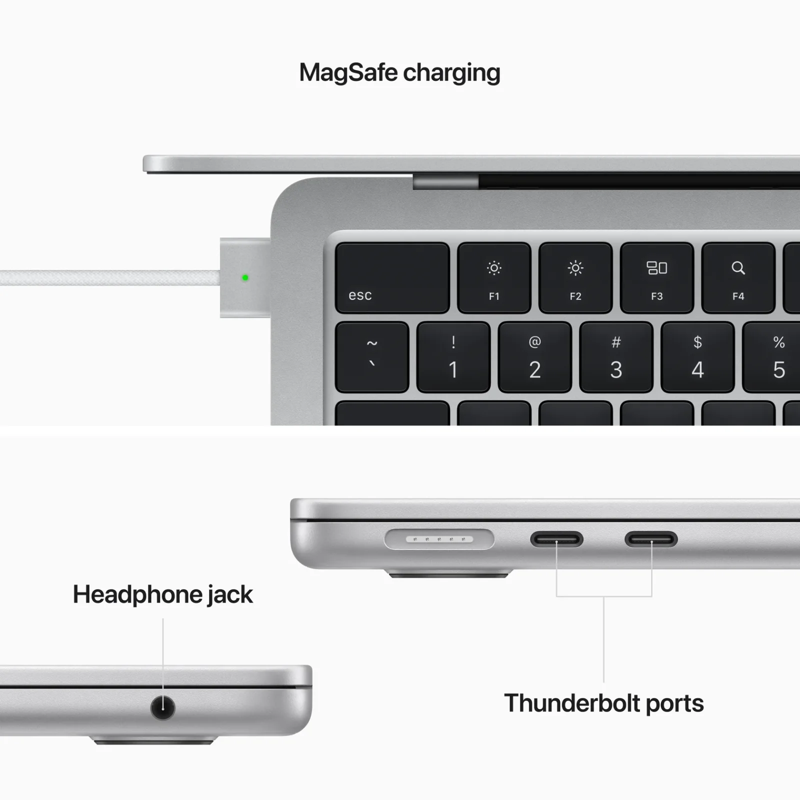 Apple MXE13ZP/A 14-inch MacBook Pro: Apple M3 chip with 8‑core CPU and 10‑core GPU, 16GB, 1TB SSD - Silver view 3