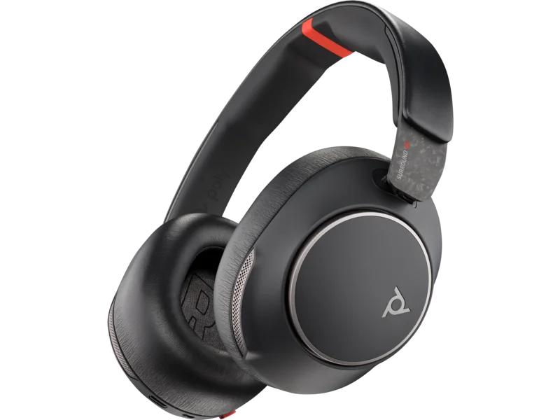 Hp Poly VOY SR 85 USB-C HS +USB-C/A +CHS Poly Voyager Surround 85 UC Wired/Wireless Over-the-head, Over-the-ear Stereo Headset - Black - Microsoft Teams Certification - Binaural - Ear-cup - 3000 cm - Bluetooth - 20 Hz to 16 kHz - Noise Canceling - Mini-phone (3.5mm)