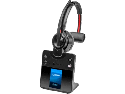 Hp Poly Savi 8410 Mono -M D2 HS Poly Savi 8400 Office 8410 Wireless On-ear, Over-the-head Mono Headset - Black - Microsoft Teams Certification - Monaural - Supra-aural - 18000 cm - Bluetooth/DECT - 20 Hz to 20 kHz - Noise Cancelling Microphone