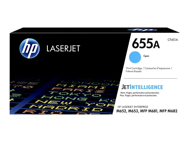 Hp 655A Cyan LaserJet Toner Cartridge HP 655A Original Laser Toner Cartridge - Cyan - 1 Each - 10500 Pages
