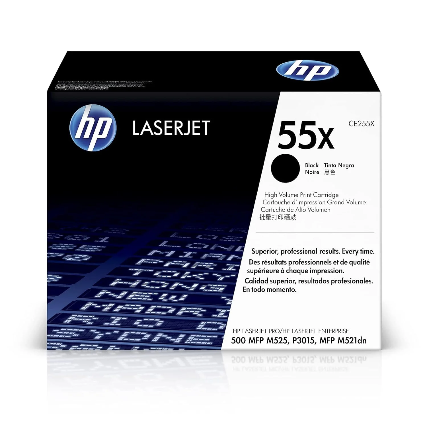 Hp 55X BLACK HY LJ TONER CART CE255X. HP 55X Original Laser Toner Cartridge - Single Pack - Black - 1 Each - 12500 Pages