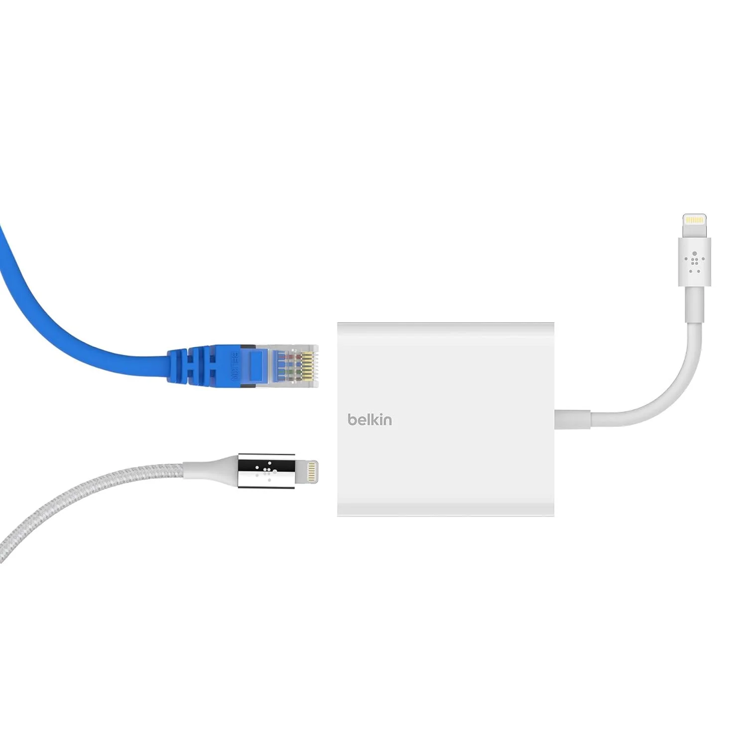 Belkin LTG ETHERNET ADPT POWER PASS THRU WHITE LTG TO ETHERNET ADAPTER POWER PASS THRU WHITE view 3