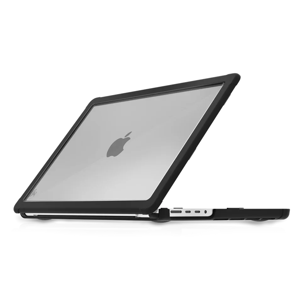 Stm DUX (MACBOOK PRO 14IN M1/M2/M3/M4/M5)BLK STM Goods Dux Case for Apple MacBook Pro - Textured Rubber Feet - Black, Transparent - Thermoplastic Polyurethane (TPU), Polycarbonate - 35.6 cm (14") Maximum Screen Size Supported view 3