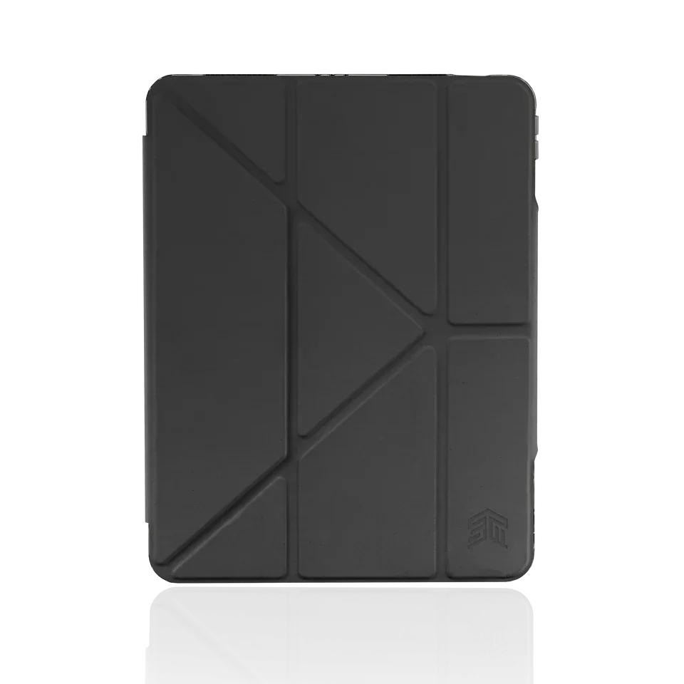 Stm opp (iPad Air 11# M2/5th/4th gen) AP - b STM Goods Opp Carrying Case (Folio) for 27.9 cm (11") Apple iPad Air 11 (2024) Tablet - Black - Drop Resistant - Polycarbonate, Polyurethane Body - 251 mm Height x 195 mm Width x 14.7 mm Depth view 3
