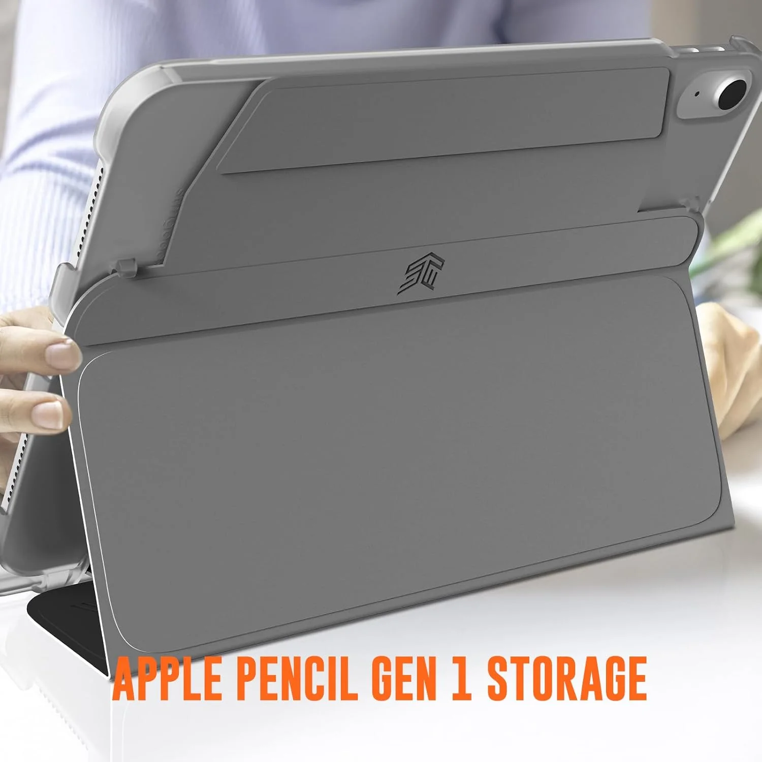 Stm Studio CaseIPad11(Pro/Air)/M3/M2 4th BLK STM Goods Studio Carrying Case for 27.9 cm (11") Apple iPad Air (5th Generation), iPad Air (4th Generation), iPad Pro Tablet - Black - Bump Resistant, Scratch Resistant - Polycarbonate, Thermoplastic Polyurethane (TPU) Body - 253 mm Height x 188 mm Width x 14 mm Depth view 2