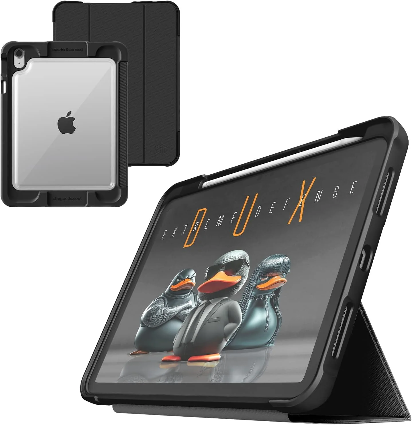 Stm DUX ULTRA IPAD A16/10TH GEN AP-BLACK STM Goods Dux Ultra Rugged Carrying Case Apple iPad (10th Generation), iPad (11th Generation) Tablet - Black - Drop Resistant, Water Resistant Cover - Polyurethane, Thermoplastic Polyurethane (TPU), Polycarbonate Body - 259.1 mm Height x 198.9 mm Width x 18 mm Depth - 1 Pack