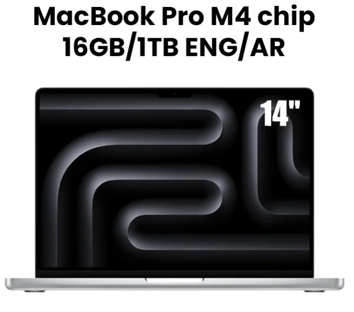 Apple MW2W3ZP/A 14-inch MacBook Pro: Apple M4 chip with 10‑core CPU and 10‑core GPU, 16GB, 512GB SSD - Silver