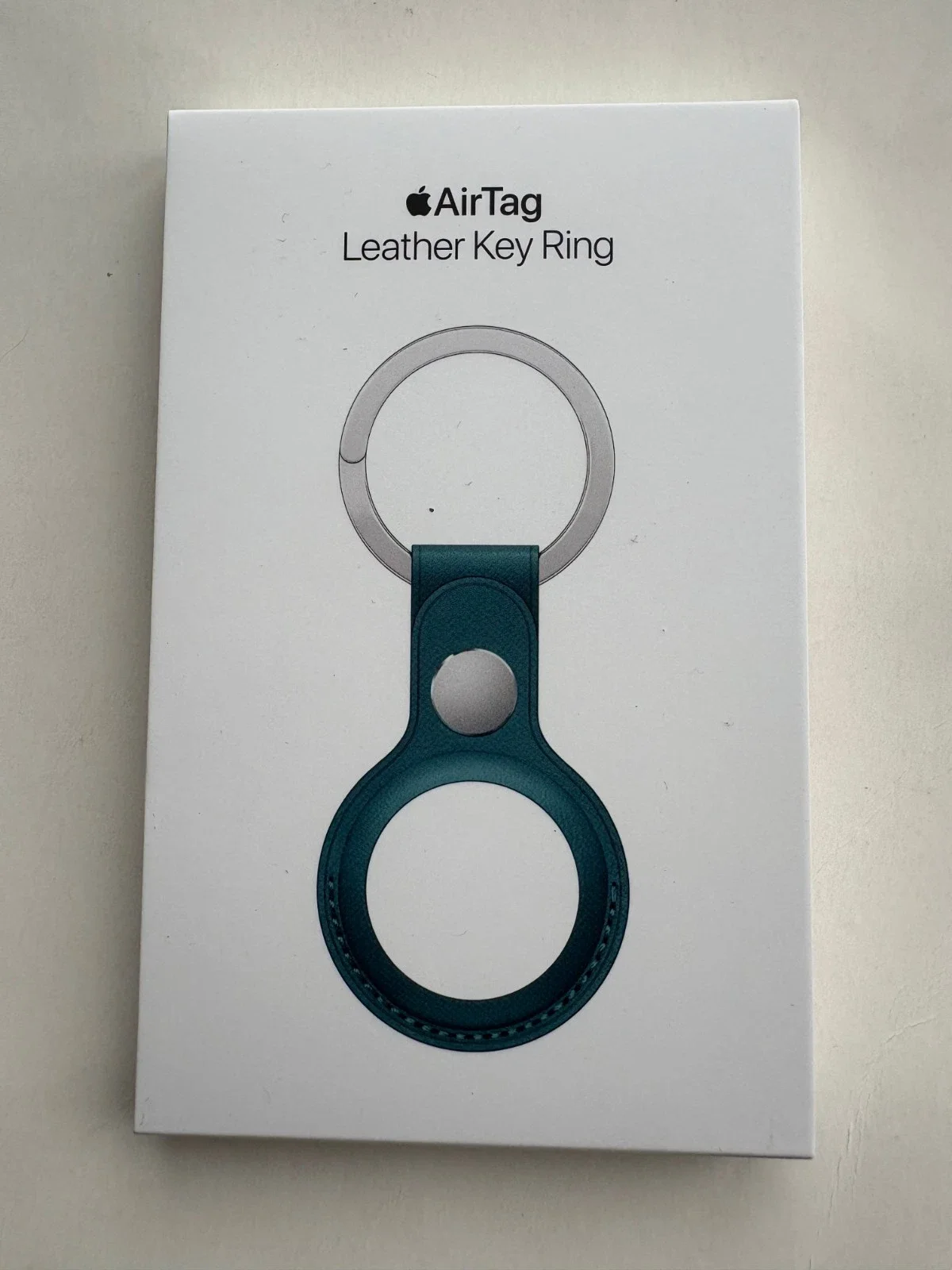 Apple MM073FE/A AirTag Leather Key Ring - Forest Green