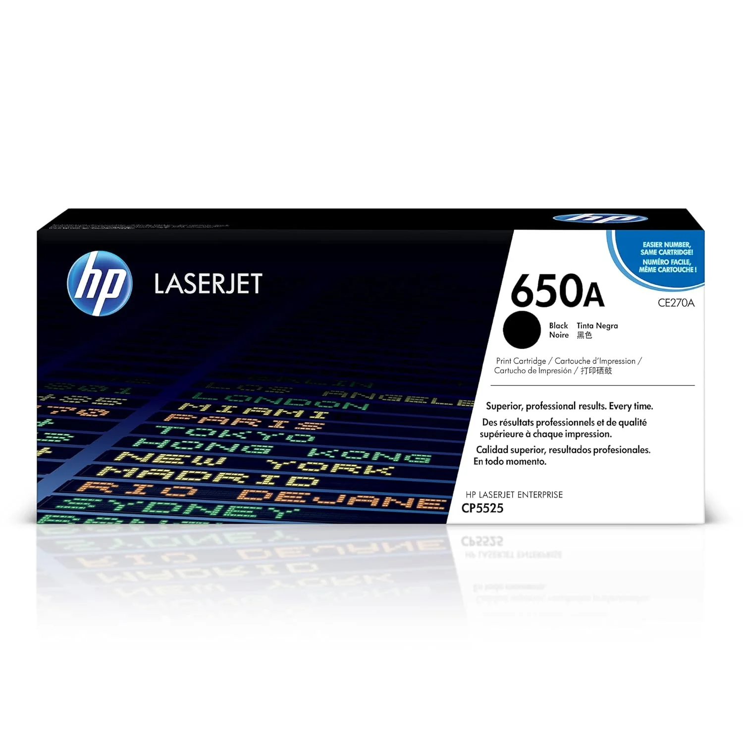 Hp 650A BLACK LJ TONER CART CE270A. HP 650A Original Laser Toner Cartridge - Single Pack - Black - 1 Each - 13500 Pages