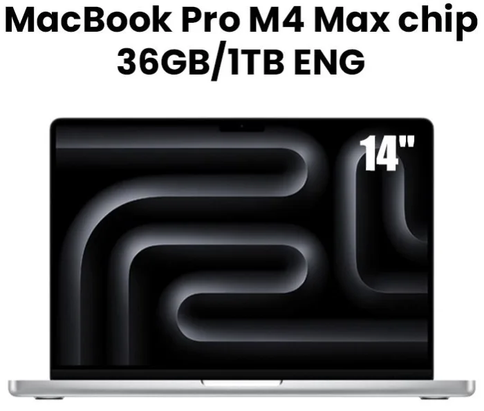 Apple MX2G3ZP/A MacBook Pro 14-inch (M4 Max, 2025) – 36GB unified memory, 1TB SSD, Silver