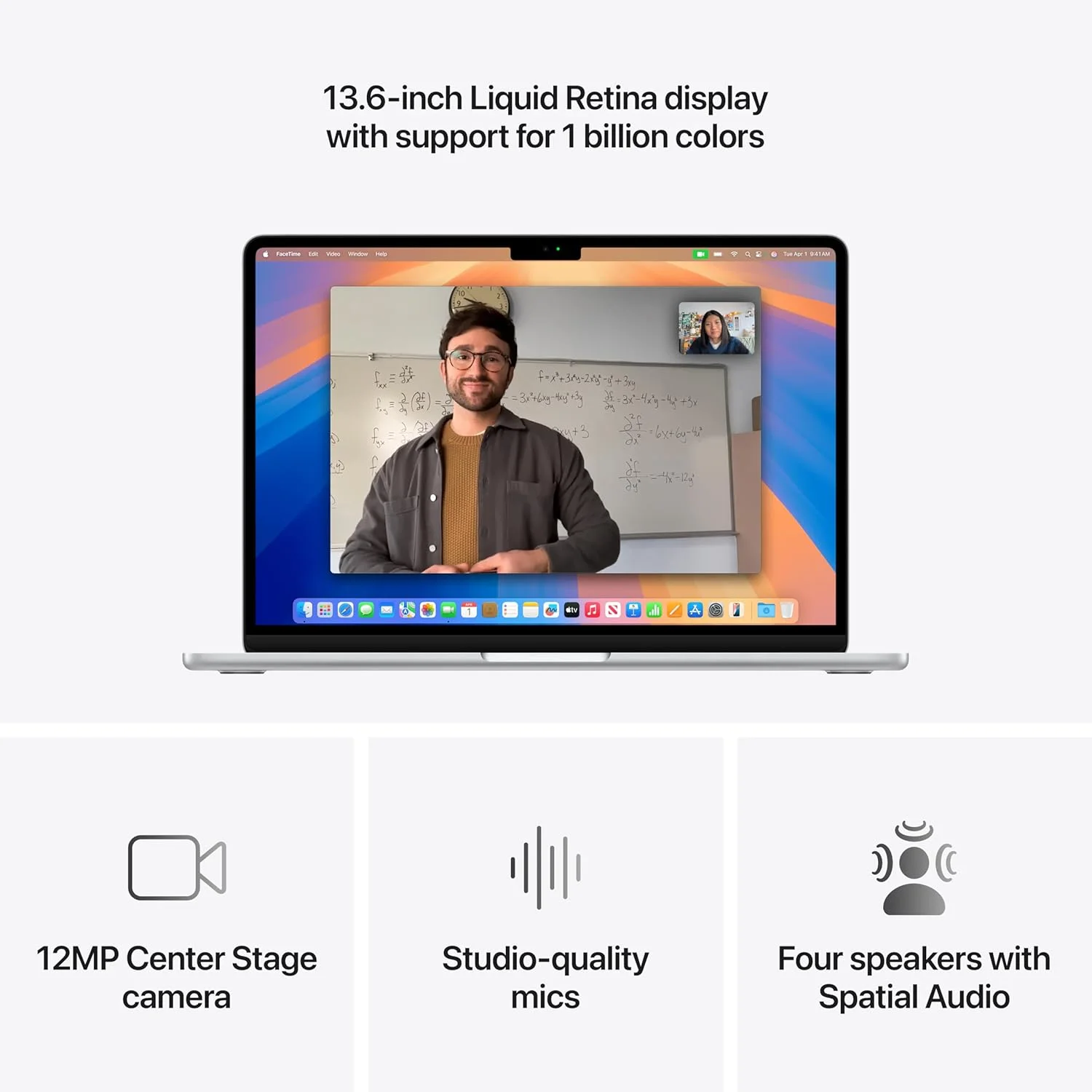 Apple MW0X3ZP/A MacBook Air 13-inch (M4, 2025) – 16GB unified memory, 512GB SSD, Silver view 2