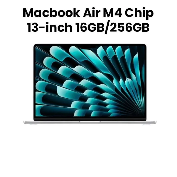 Apple MW0W3ZP/A MacBook Air 13-inch (M4, 2025) – 16GB unified memory, 256GB SSD, Silver