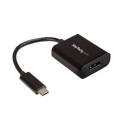 Startech.Com USB-C TO DISPLAYPORT ADAPTER StarTech.com USB C to DisplayPort Adapter 4K 60Hz - USB Type-C to DP 1.4 Monitor Video Converter (DP Alt Mode) - Thunderbolt 3 Compatible - 1 x 24-pin USB Type C - Male - 1 x 20-pin DisplayPort 1.4 Digital Audio/Video - Female - Black
