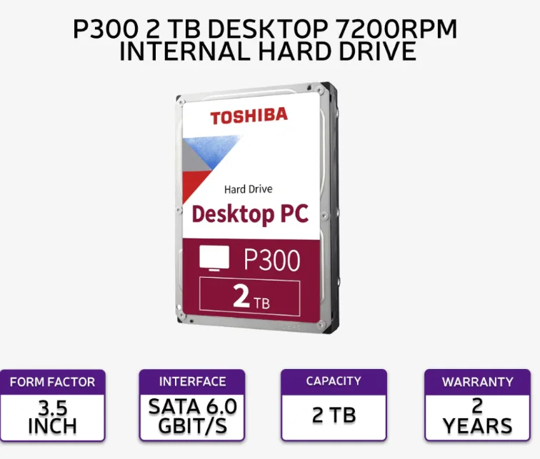 TOSHIBA HDWD320AZSTA TOSHIBA 3.5" P300 2TB 7200RPM 256MB SATA HDD ( RETAIL)
