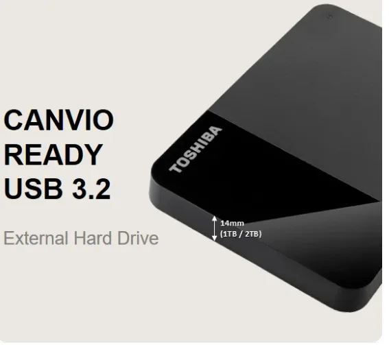 TOSHIBA HDTP340AK3CA Toshiba Canvio Ready B3 External HDD 4TB Black view 3