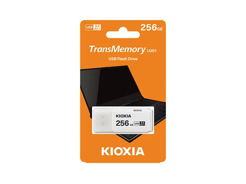 KIOXIA LU301W256GG4 TransMemory U301 USB3.2 Gen 1 - white