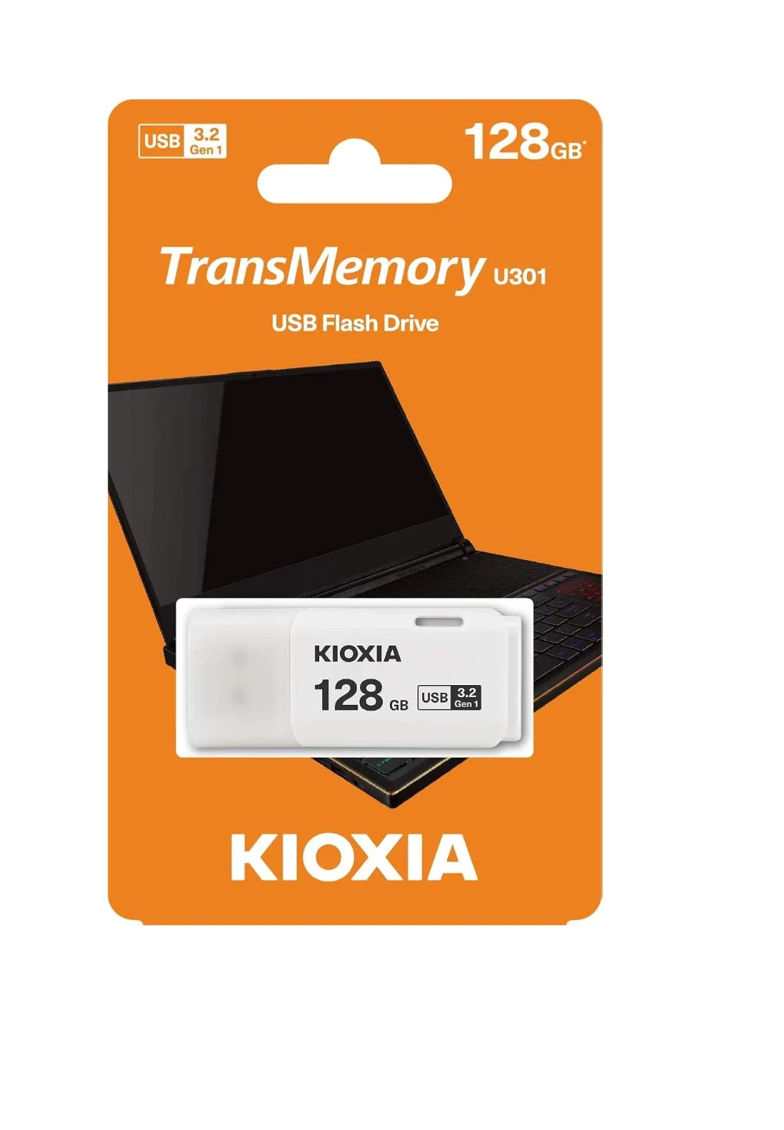 KIOXIA LU301W128GG4 TransMemory U301 USB3.2 Gen 1 - white