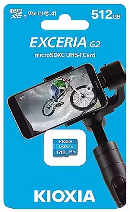 KIOXIA LMEX2L512GG2 EXCERIA CL10 UHS-I U3 V30 4K A1 R100/W50 with adapter (G2)