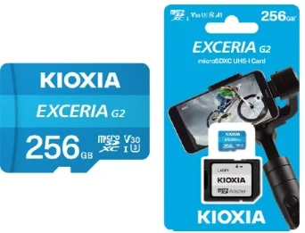 KIOXIA LMEX2L256GG2 EXCERIA CL10 UHS-I U3 V30 4K A1 R100/W50 with adapter (G2)