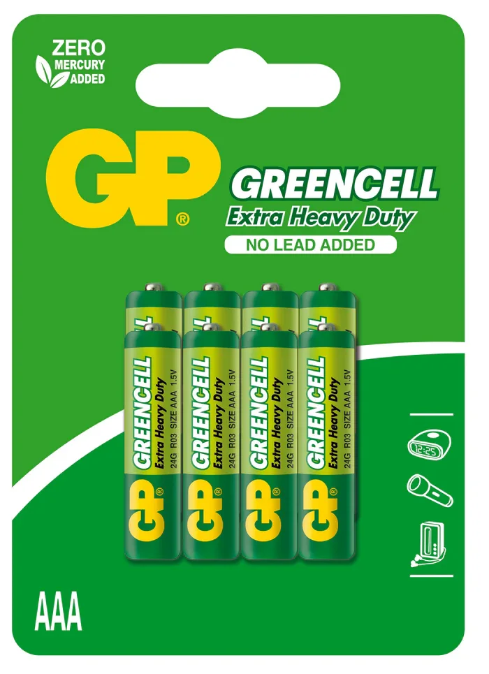 GP Batteries GPPCC24UC188 Greencell AAA Batteries (Card of 4)
