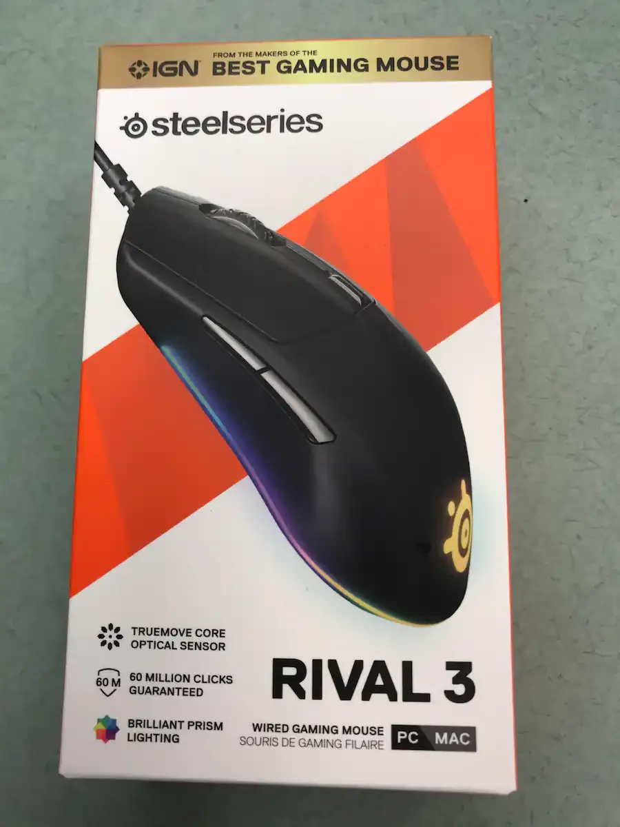 SteelSeries 62515 Rival 3 Gen 2 Wired Gaming Mouse – Black