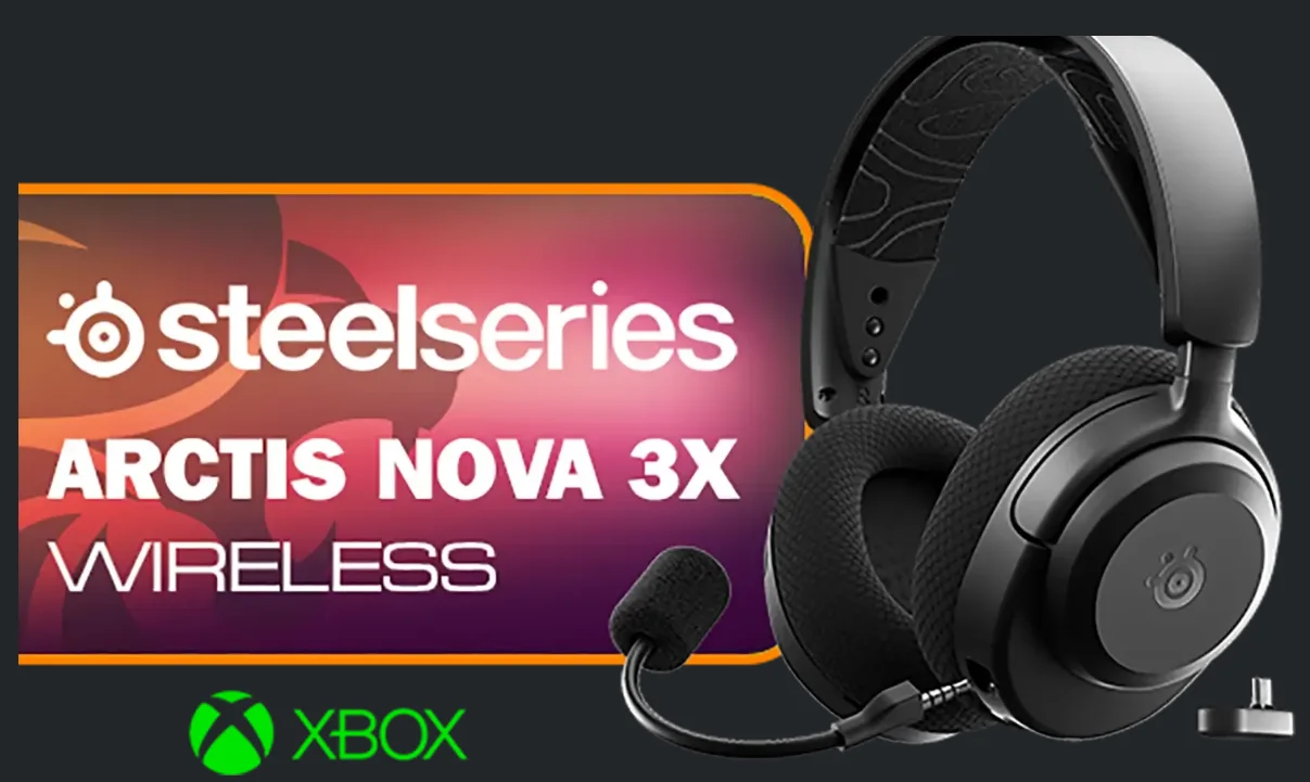 SteelSeries 61689 Arctis Nova 3X Wireless Gaming Headset for Xbox (Black)