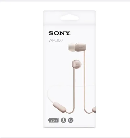 Sony WI-C100 Wireless In-Ear Headphones (Cream)