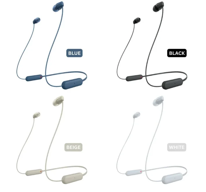 Sony WI-C100 Wireless In-Ear Headphones (White) view 3