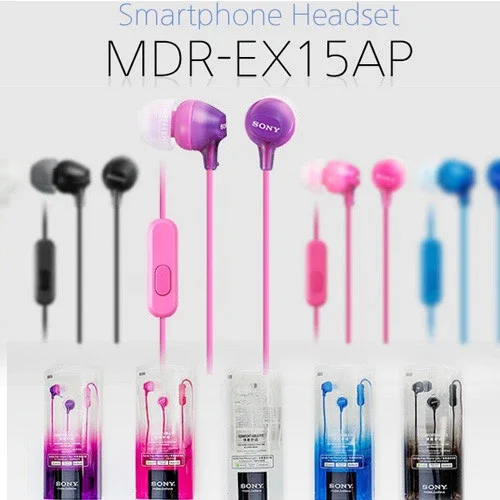 Sony MDR-EX15AP In-Ear Headphones with Mic (Black) view 3