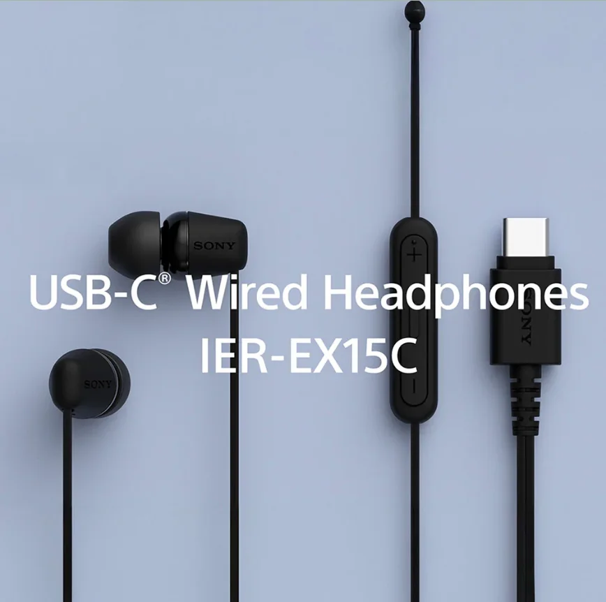 Sony IER-EX15C USB-C Wired In-Ear Headphones (Black)