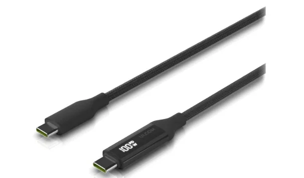 Ubiquiti UACC-Cable-USB-100W-0.3M-BK USB-C Cable with Charge Display view 2