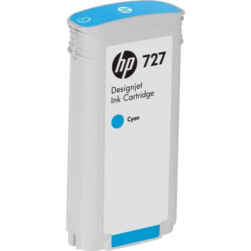 Hp 727 130ml Cyan Ink Cart B3P19A HP 727 (B3P19A) Original Standard Yield Inkjet Ink Cartridge - Single Pack - Cyan - 1 Each - 130 mL - 4000 Pages