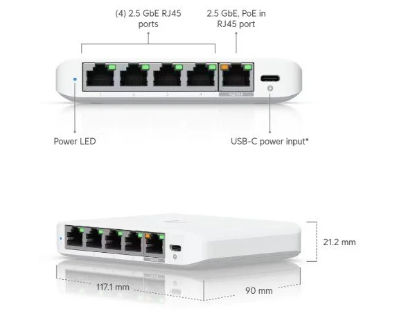 Ubiquiti USW-Flex-2.5G-5 Flex Mini 2.5G