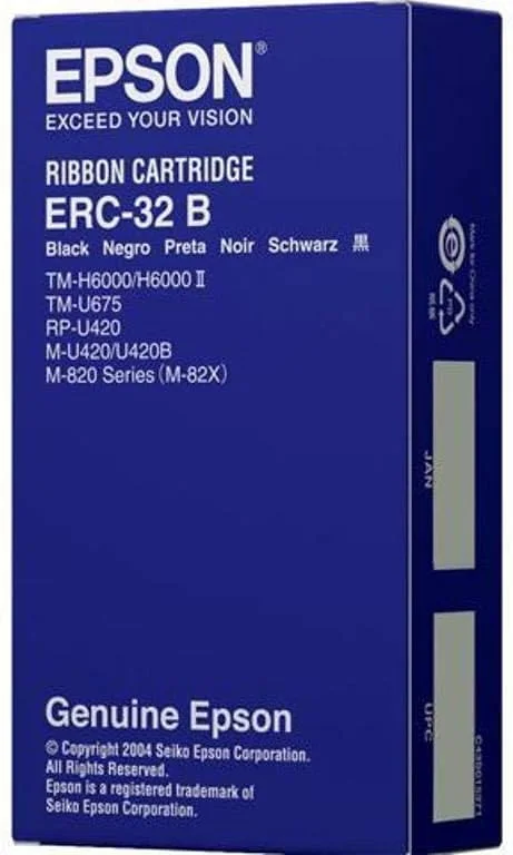 EPSON C43S015371 ERC‑32B Ribbon Cartridge (Black)