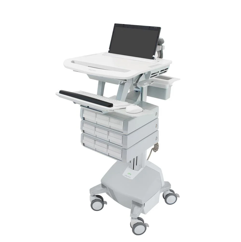 Ergotron SV44-1192-5 StyleView Laptop Cart, LiFe Powered, 9 Drawers, CHN