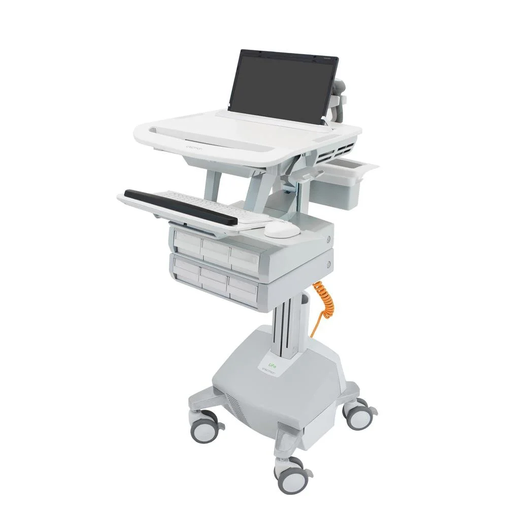 Ergotron SV44-1162-4 StyleView Laptop Cart, LiFe Powered, 6 Drawers, AUS, NZL